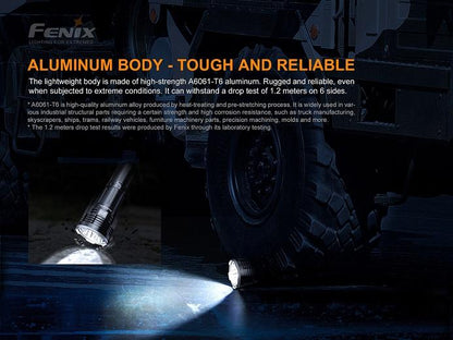 Fenix LR50R rechargeable multifunctional LED searchlight with 12,000 lumens brightness for search, rescue, and outdoor professional lighting