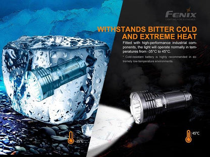 Fenix LR50R rechargeable multifunctional LED searchlight with 12,000 lumens brightness for search, rescue, and outdoor professional lighting