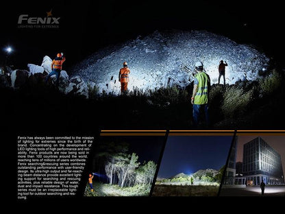 Fenix LR50R rechargeable multifunctional LED searchlight with 12,000 lumens brightness for search, rescue, and outdoor professional lighting