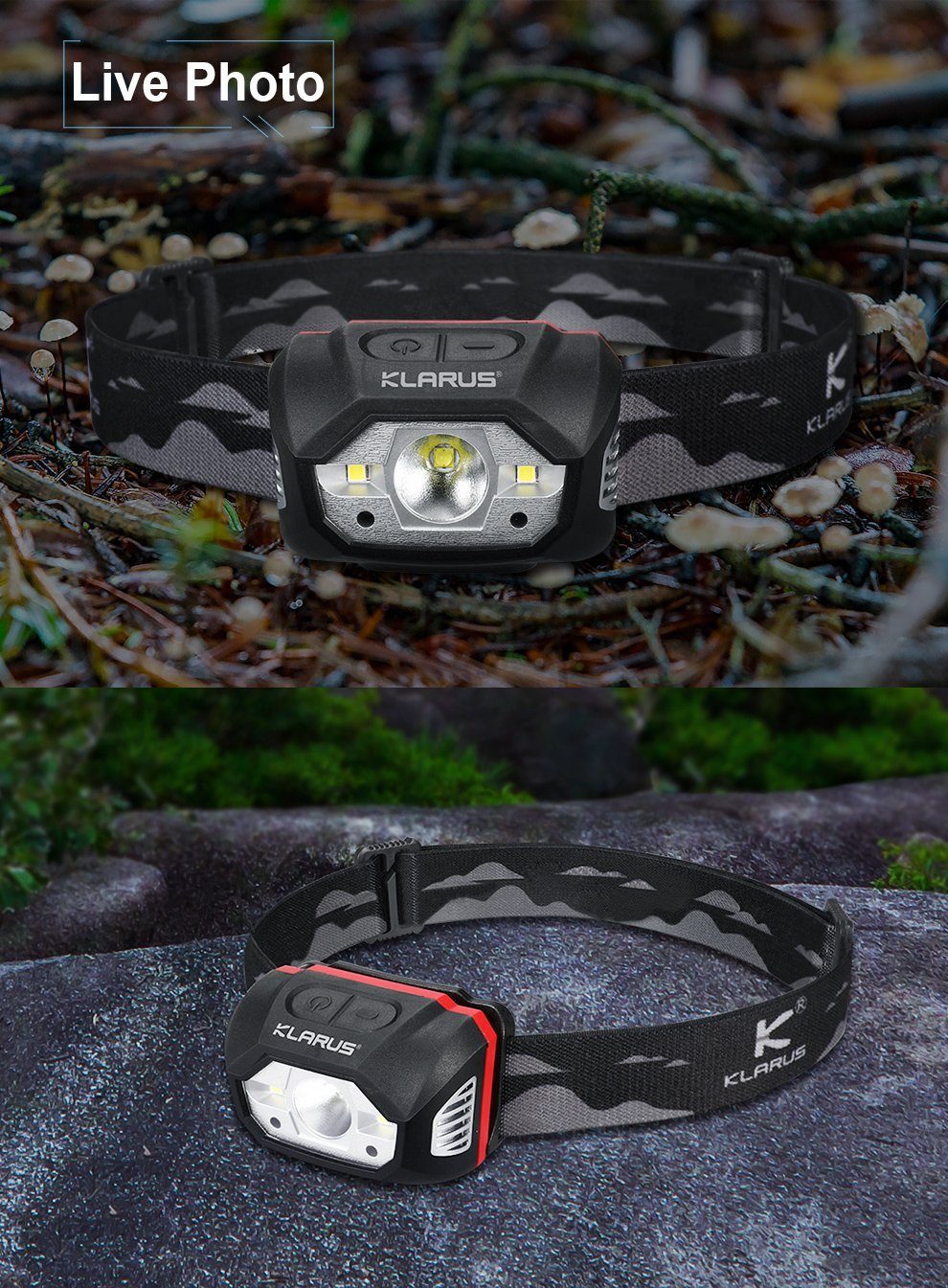 Klarus HM1 Smart-Sensing Rechargeable LED Headlamp