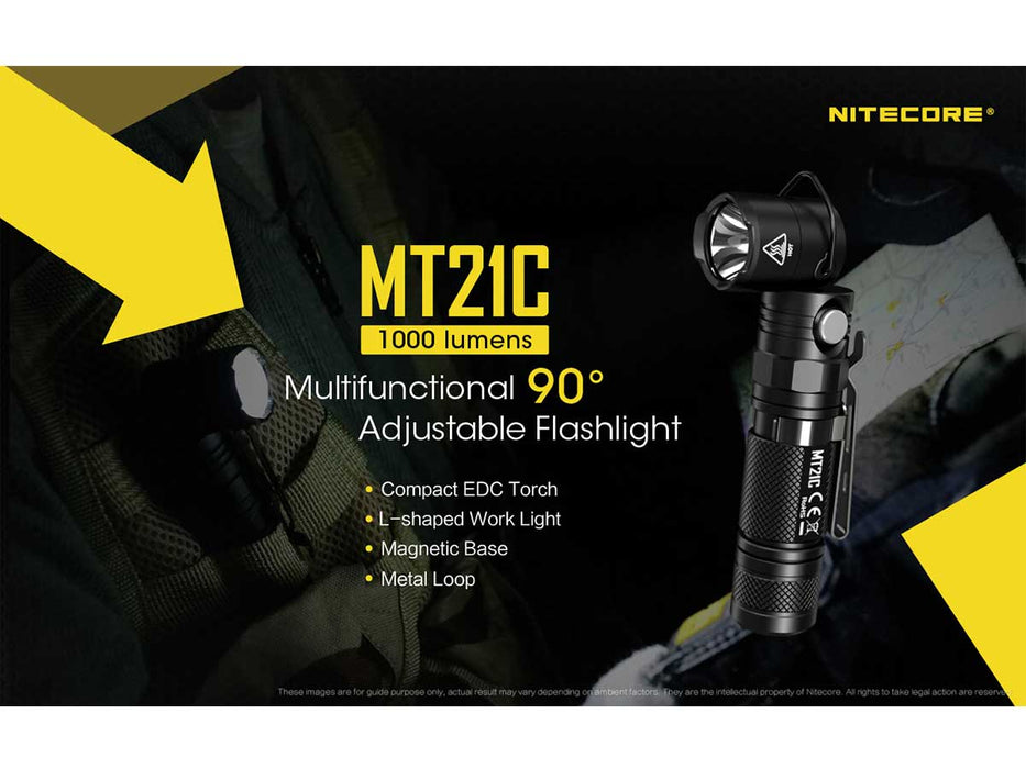 Nitecore MT21C Multi-Task Adjustable Head Flashlight FlashLightWorld Canada 