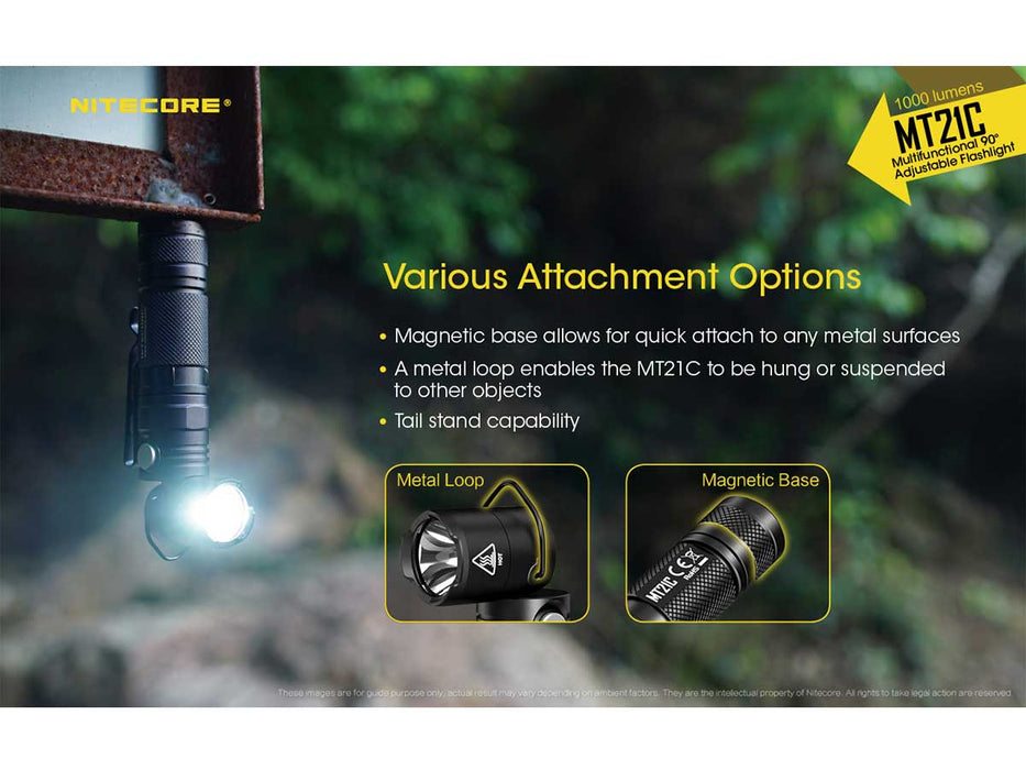 Nitecore MT21C Multi-Task Adjustable Head Flashlight FlashLightWorld Canada 