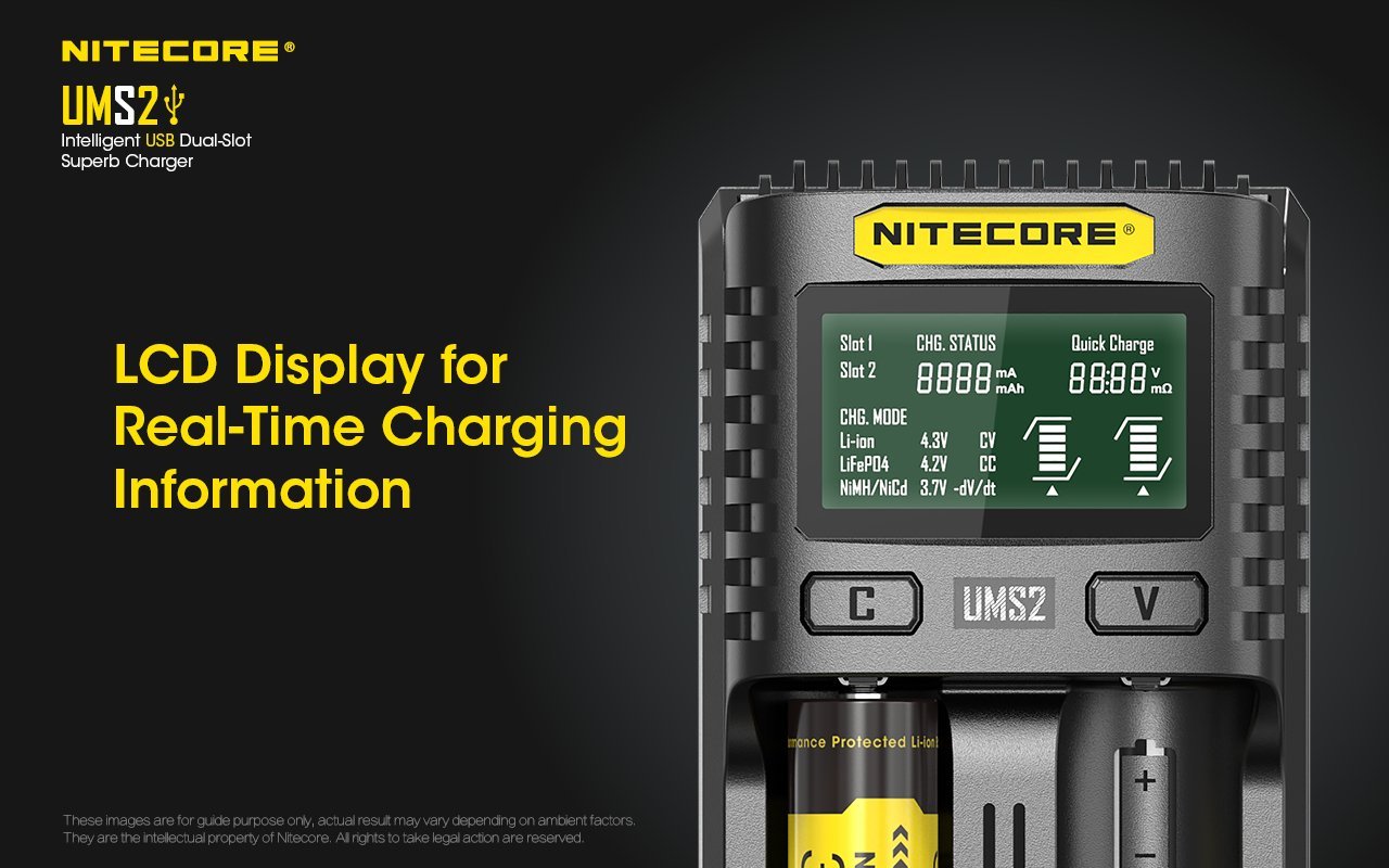 Nitecore UMS2 Intelligent USB Charger Battery Charger Nitecore 