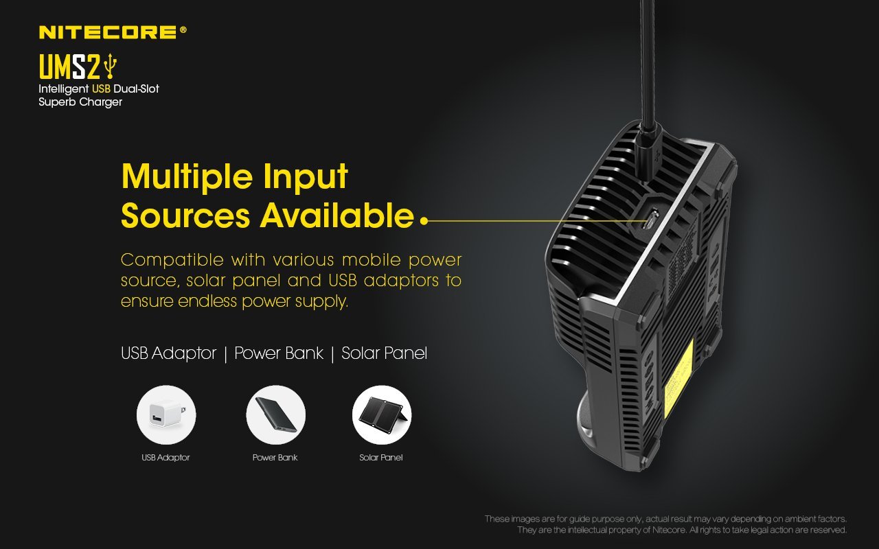Nitecore UMS2 Intelligent USB Charger Battery Charger Nitecore 