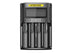 Nitecore UMS4 intelligent USB four-slot fast battery charger with LCD display compatible with Li-ion, Ni-MH, and Ni-Cd batteries