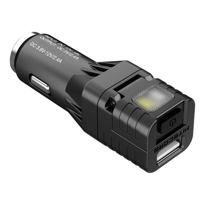 Nitecore VCL10 Quick Charge 3.0 USB Car Charger With White + Red Light Flashlight Battery Charger Nitecore 