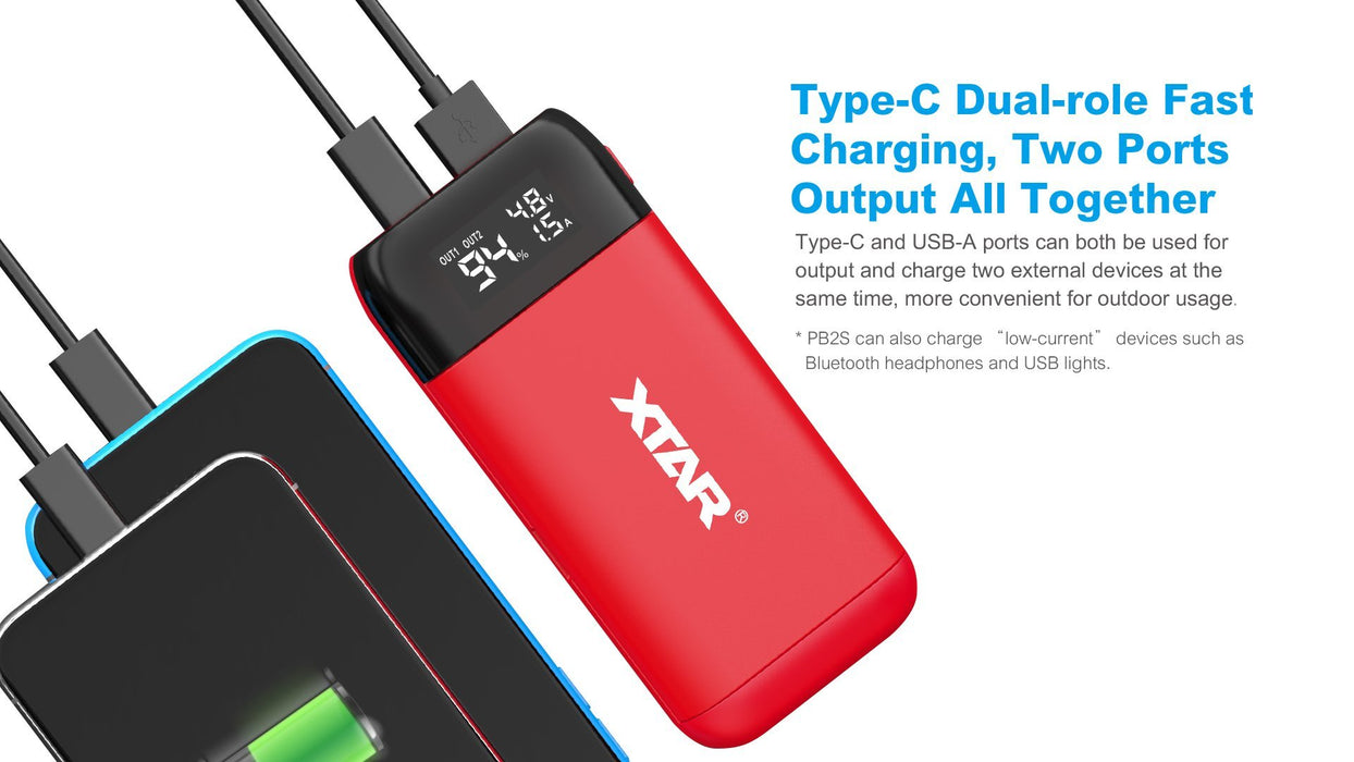 XTAR PB2S types-c dual-role fast charging