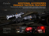 Fenix TK16 V2.0 Tactical Flashlight - additional accessories enhance tactical features