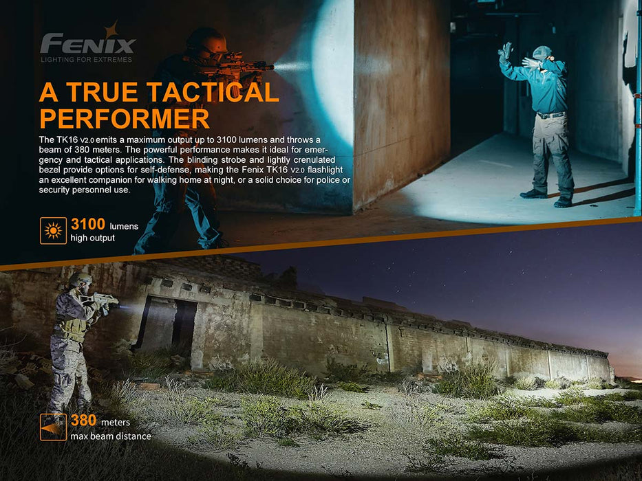 Fenix TK16 V2.0 Tactical Flashlight - a true tactical performer