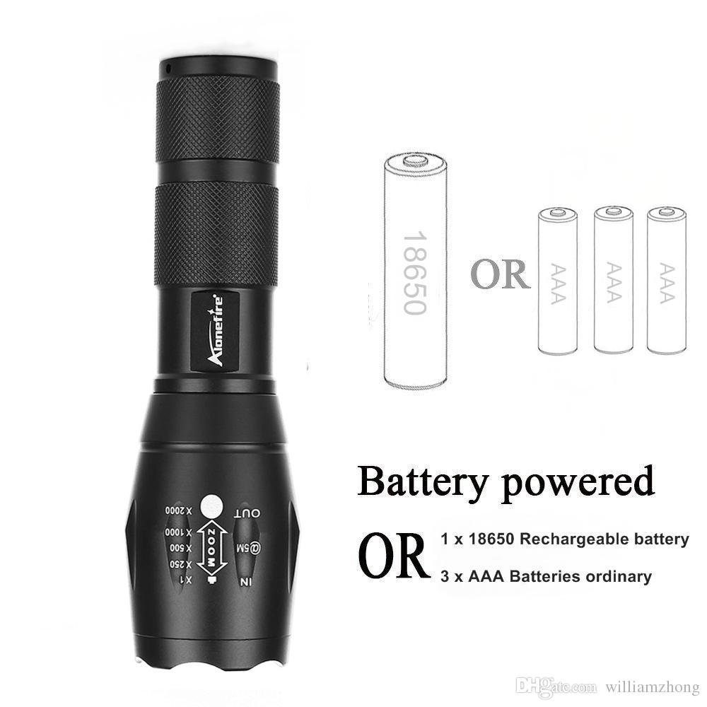 Zoomable LED Tactical Military Flashlight (E17 Gladiator) - 1040 Lumens Flashlight FlashLightWorld Canada 