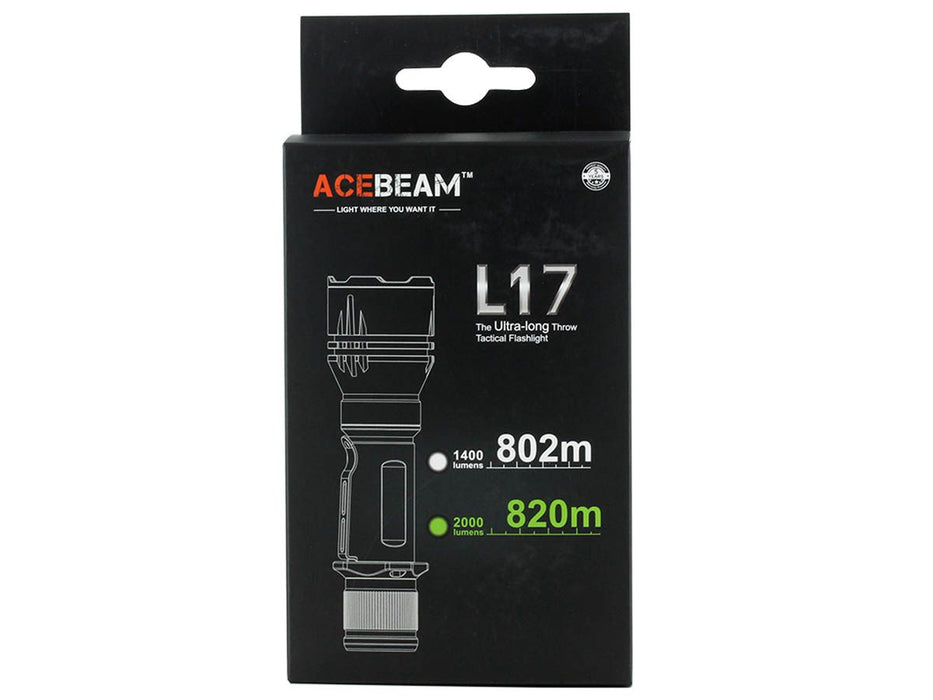 Acebeam L17 Long Range Tactical LED Flashlight - White Led Flashlight Acebeam 