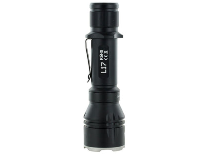 Acebeam L17 long-range tactical white LED flashlight with 1400 lumens brightness for hunting, tactical, and outdoor lighting