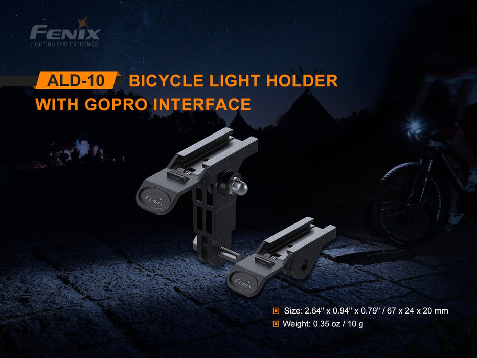 Fenix ALD-10 BICYCLE LIGHT HOLDER WITH GOPRO INTERFACE Bike Accessories Fenix 