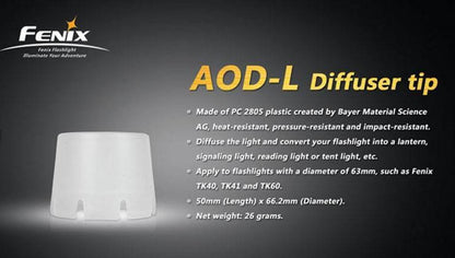 Fenix AOD-L Flashlight Diffuser (Large)