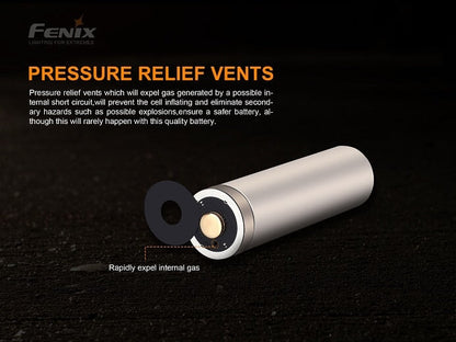 Fenix ARB-L18-3000P 18650 high-draw 3000mAh rechargeable Li-ion battery for LED flashlights and high-performance devices