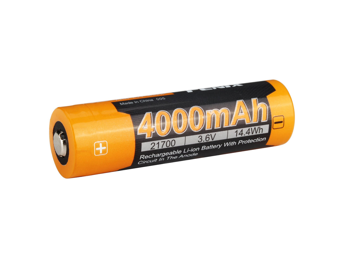 Fenix ARB-L21-4000P 21700 high-draw rechargeable 4000mAh Li-ion battery for powerful LED flashlights and high-performance devices