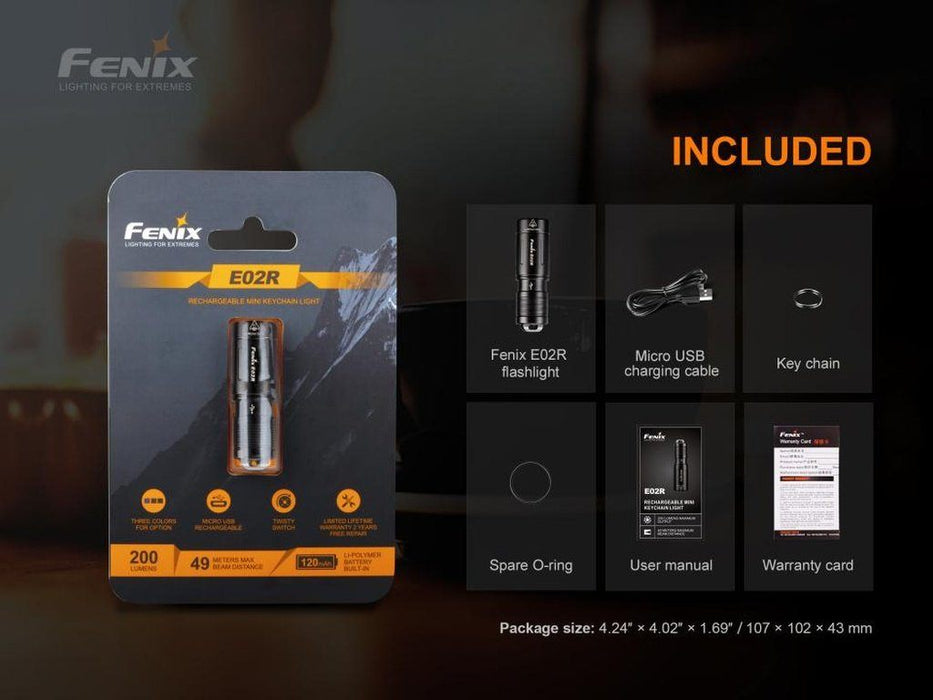 Fenix E02R Keychain light