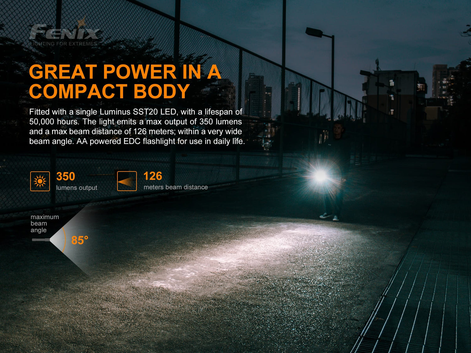 Fenix E20 v2.0 EDC AA Flashlight - 350 lumens Flashlight Fenix 