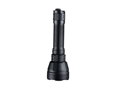 Fenix HT32 rechargeable LED flashlight with 2500 lumens brightness and red, green, and white light outputs for outdoor and hunting use