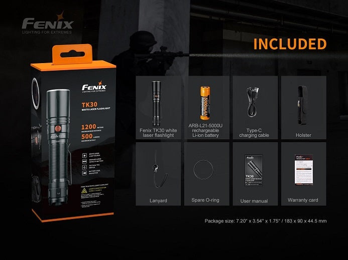 Fenix TK30 Class 1 white laser Tactical Flashlight Flashlight Fenix 