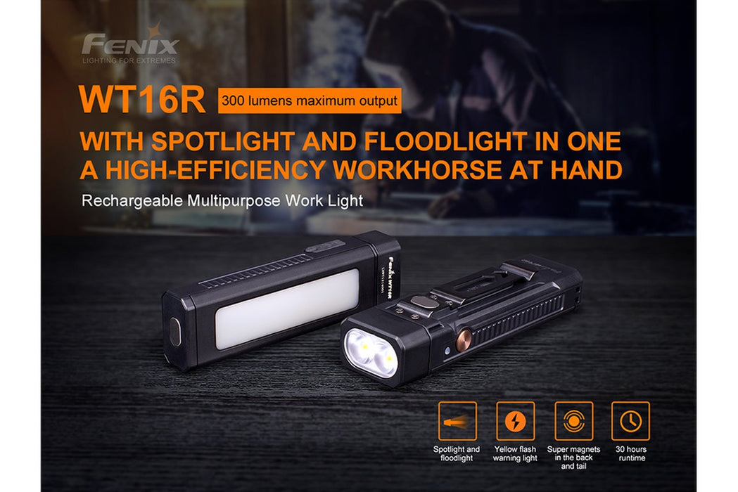 Fenix WT16R 300 Lumens Rechargeable LED Work Flashlight Flashlight Fenix 