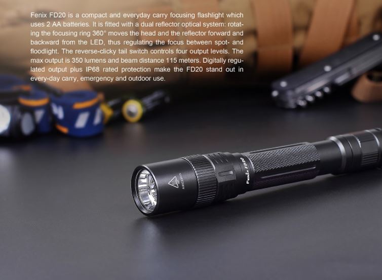 Fenix FD20 Dual reflector LED Flashlight Flashlight Fenix 
