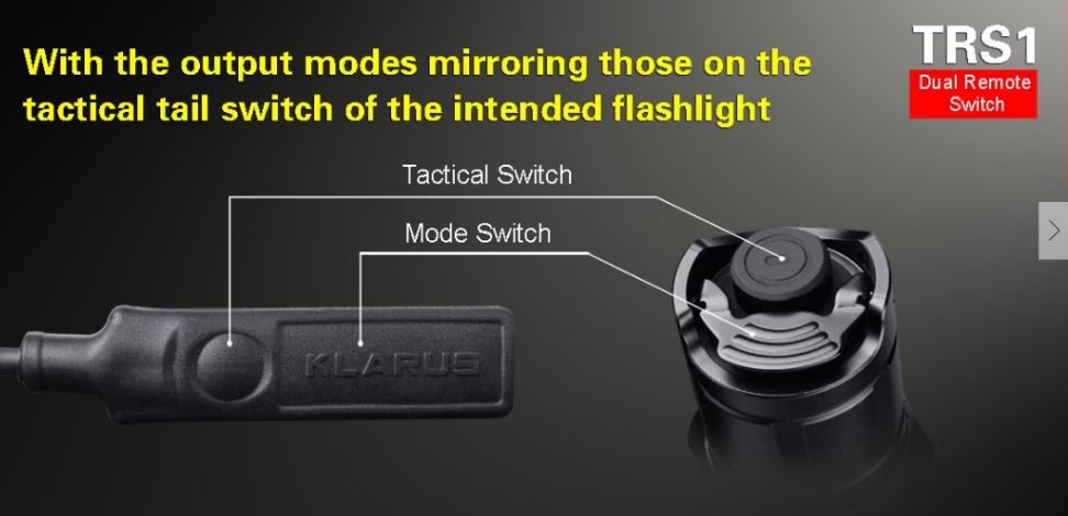 Klarus TRS1 Remote Switch with Strobe button (FOR XT11S, XT11GT, XT12GT) Pressure Remote Switch Klarus 