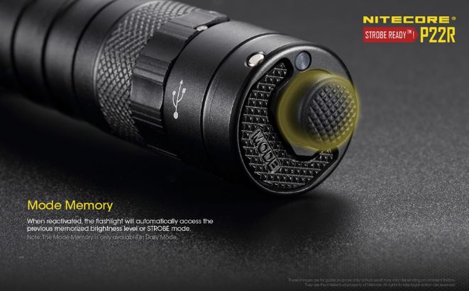 Nitecore P22R USB-C Rechargeable Strobe Ready LED Tactical Flashlight Flashlight Nitecore 