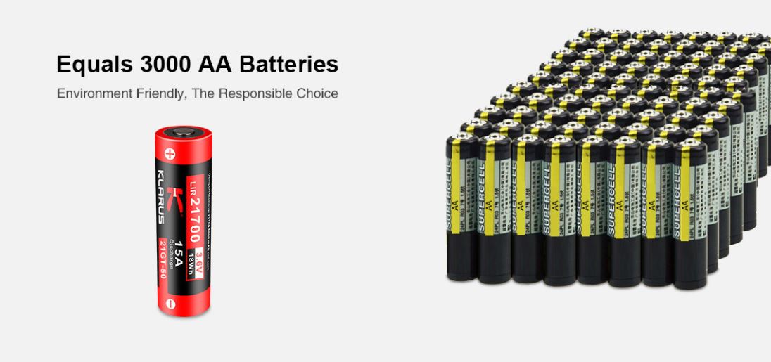 Klarus 21GT-50 21700 5000 mAh Rechargeable Battery Rechargeable Batteries Klarus 