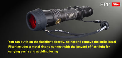 Klarus FT11 Quick Attach Flashlight Filter - Choice of colors