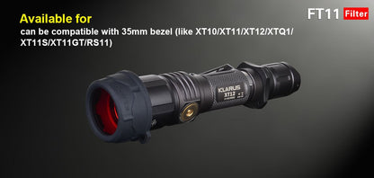 Klarus FT11 Quick Attach Flashlight Filter - Choice of colors