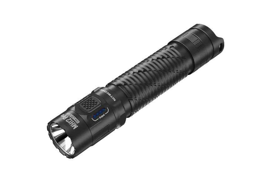 Nitecore MH12 Pro USB-C rechargeable tactical LED flashlight with 3300 lumens brightness for law enforcement, duty, and outdoor lighting