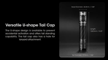 Nitecore MH12 Pro USB-C rechargeable tactical LED flashlight with 3300 lumens brightness for law enforcement, duty, and outdoor lighting
