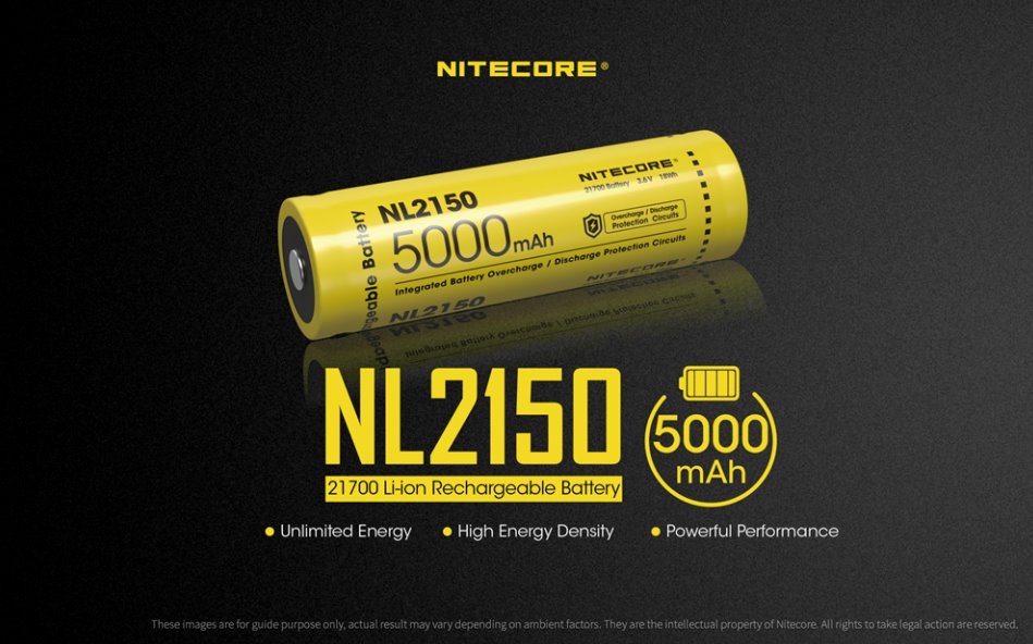 Nitecore NL2150 5000mAh Rechargeable 21700 Battery Rechargeable Batteries Nitecore 