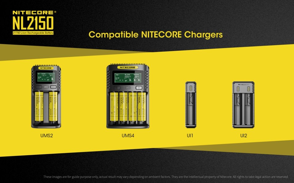 Nitecore NL2150 5000mAh Rechargeable 21700 Battery Rechargeable Batteries Nitecore 