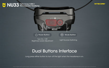 Nitecore NU33 Triple Output USB-C Rechargeable Headlamp Headlamp Nitecore 
