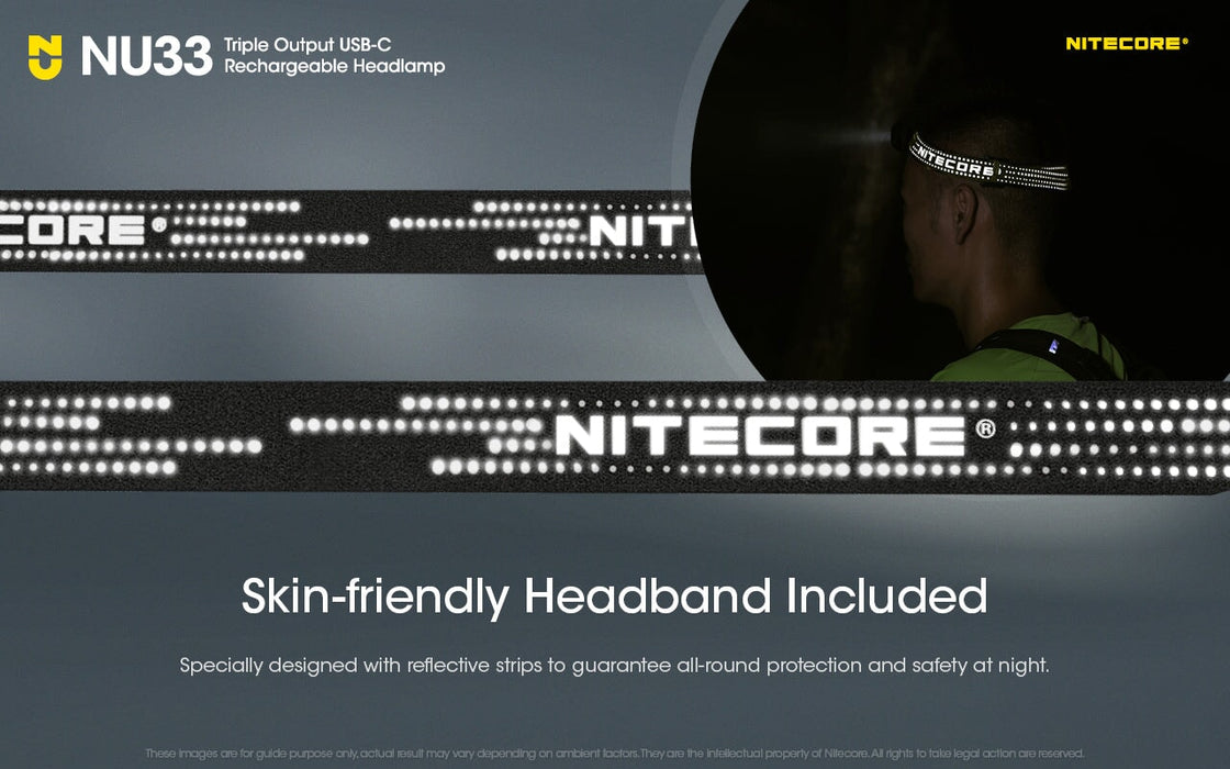 Nitecore NU33 Triple Output USB-C Rechargeable Headlamp Headlamp Nitecore 