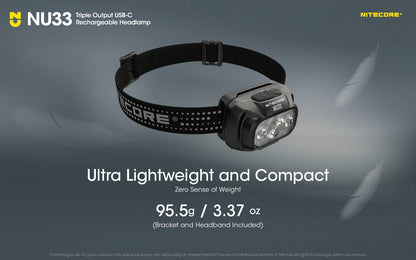 Nitecore NU33 Triple Output USB-C Rechargeable Headlamp Headlamp Nitecore 