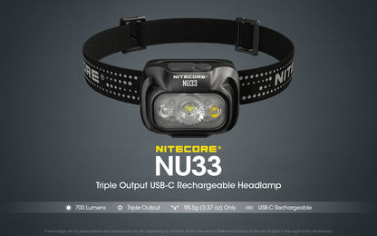 Nitecore NU33 Triple Output USB-C Rechargeable Headlamp Headlamp Nitecore 