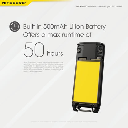 Nitecore TIP SE rechargeable keychain EDC LED flashlight with 700 lumens brightness for everyday carry, travel, and emergency lighting