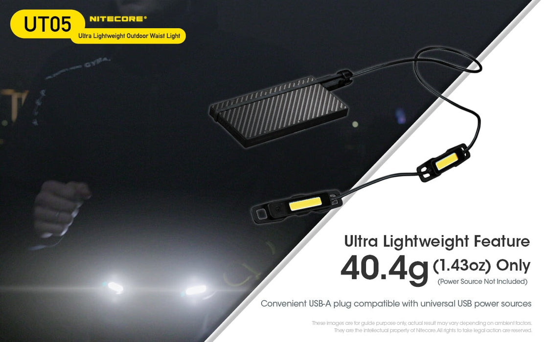 Nitecore UT05 Lightweight Waist Belt Running Light - 400 Lumens Flashlight Nitecore 