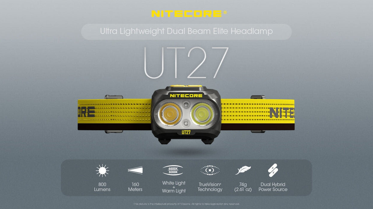 Nitecore UT27 Rechargeable Running Headlamp - 800 lumens Headlamp NItecore 