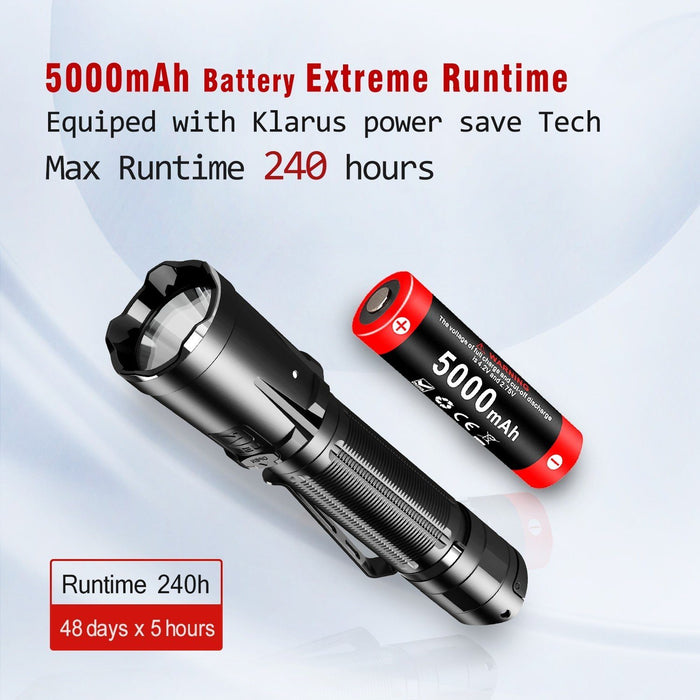 Klarus XT21C 3200 Lumens USB-C Rechargeable Tactical Flashlight Flashlight Klarus 